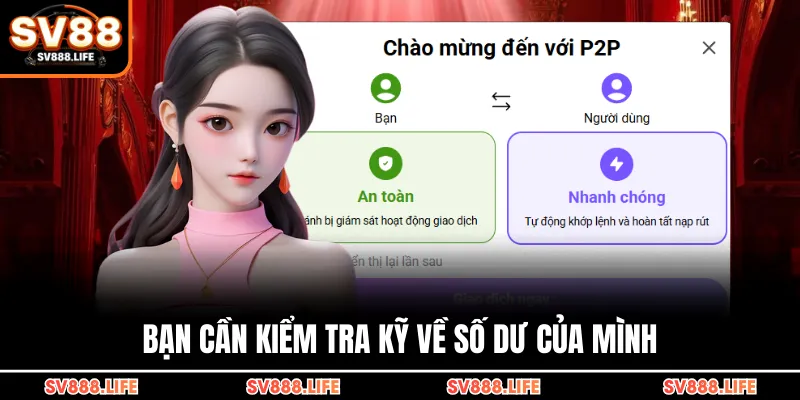 Bạn cần kiểm tra kỹ về số dư của mình