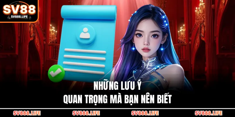 Những lưu ý quan trọng mà bạn nên biết